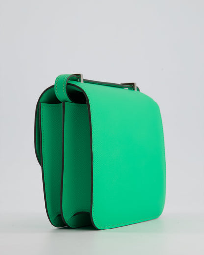 *RARE COLOUR* Hermès Constance III Mini Miroir 18cm Bag in Vert Comics Epsom Leather with Palladium Hardware
