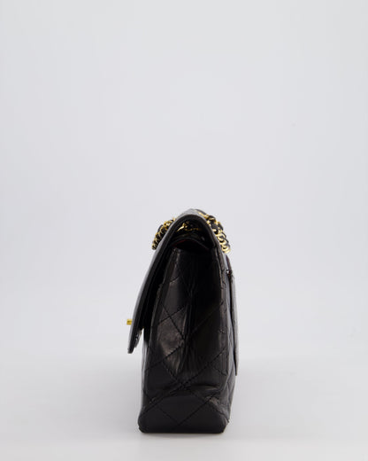 Chanel Black Double Flap Bag in Lambskin Leather with Mixed Hardware