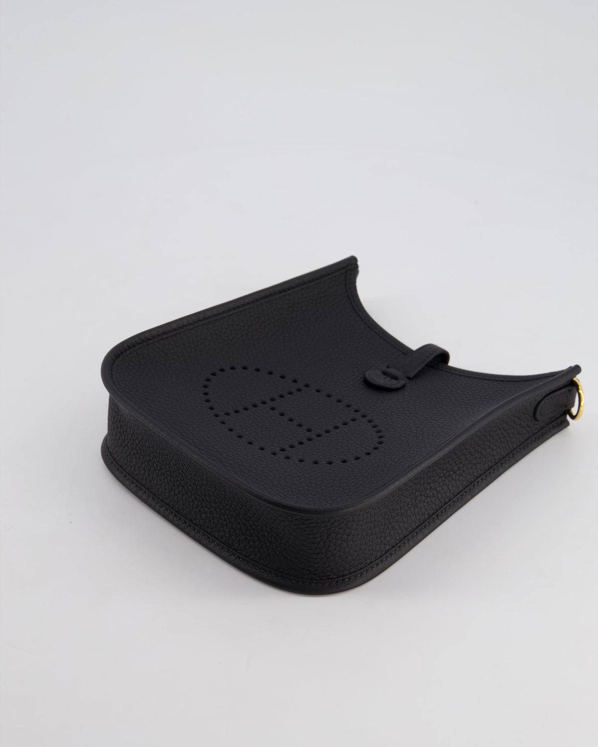 Hermès Mini Evelyne 16 Bag in Noir Clemence Leather with Gold Hardware
