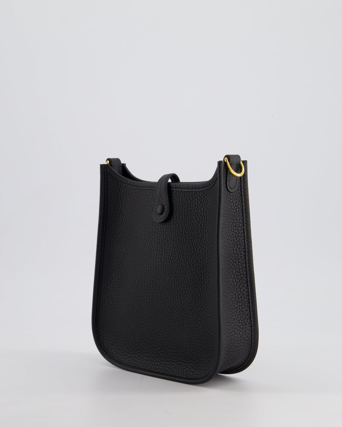 Hermès Mini Evelyne 16 Bag in Noir Clemence Leather with Gold Hardware