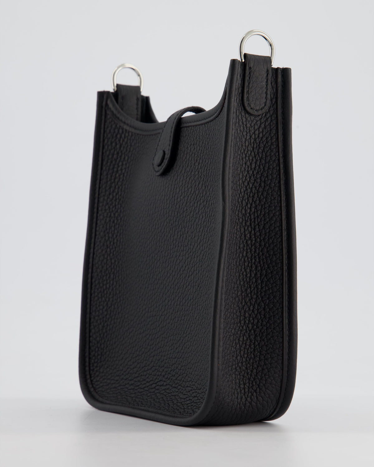 *HOT* Hermès Mini Evelyne 16 Bag in Noir Clemence Leather with Palladium Hardware