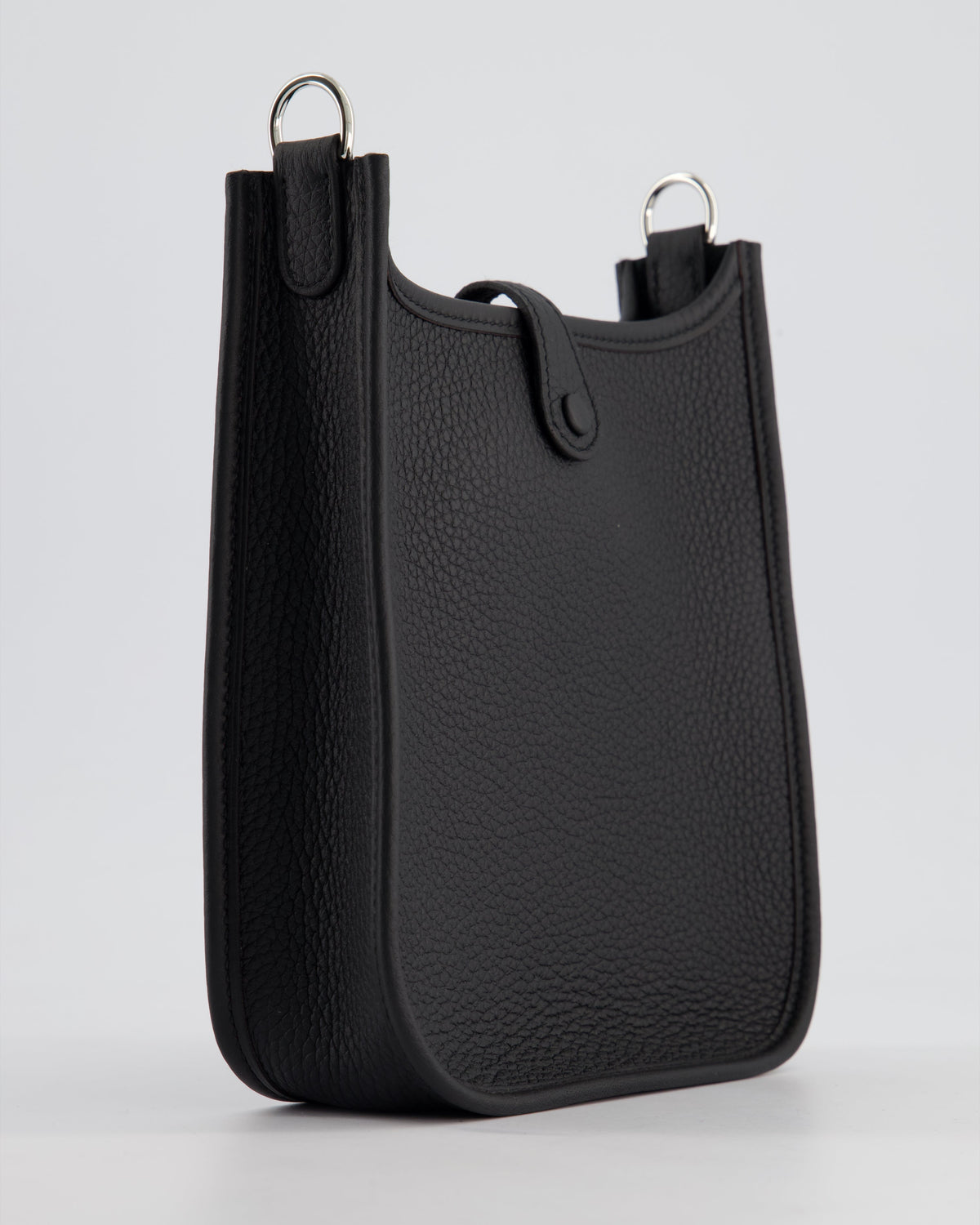 *HOT* Hermès Mini Evelyne 16 Bag in Noir Clemence Leather with Palladium Hardware