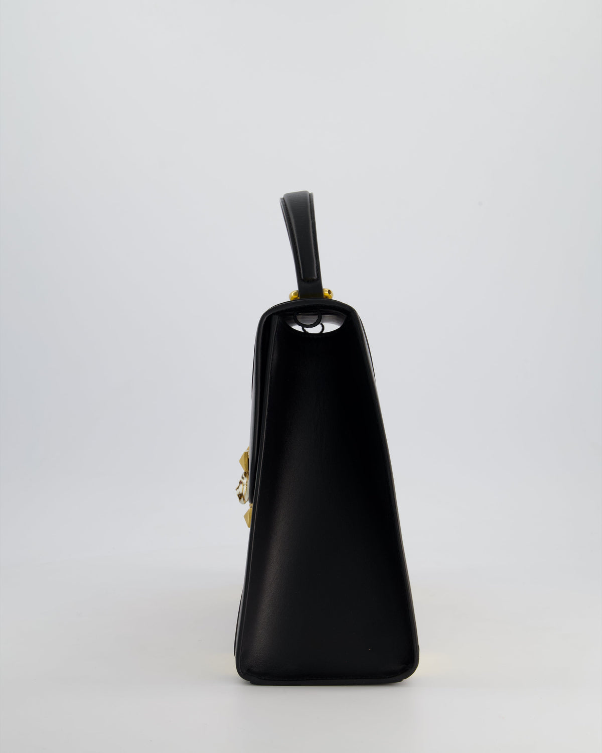 Gucci Black & Gold Osiride Large Flap Bag in Monogram & Leather with Brushed Gold Hardware