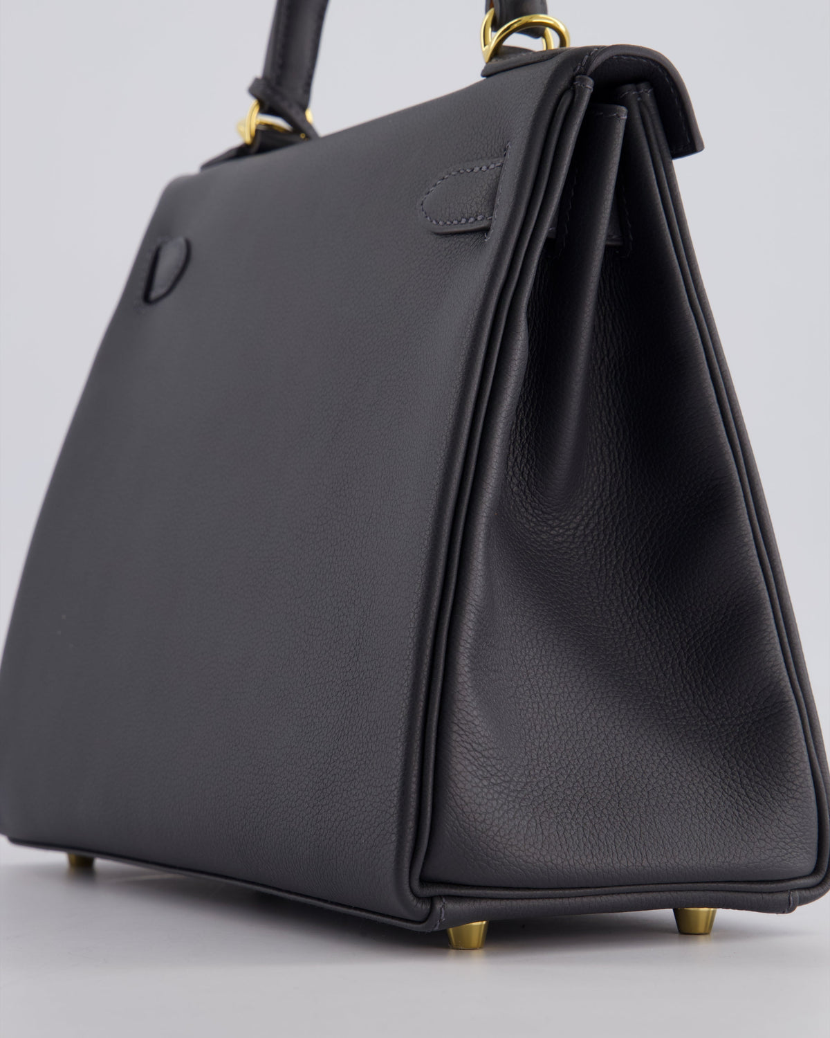 *RARE* Hermès Kelly 28cm Retourne Bag in Ardoise Evercolor Leather with Gold Hardware