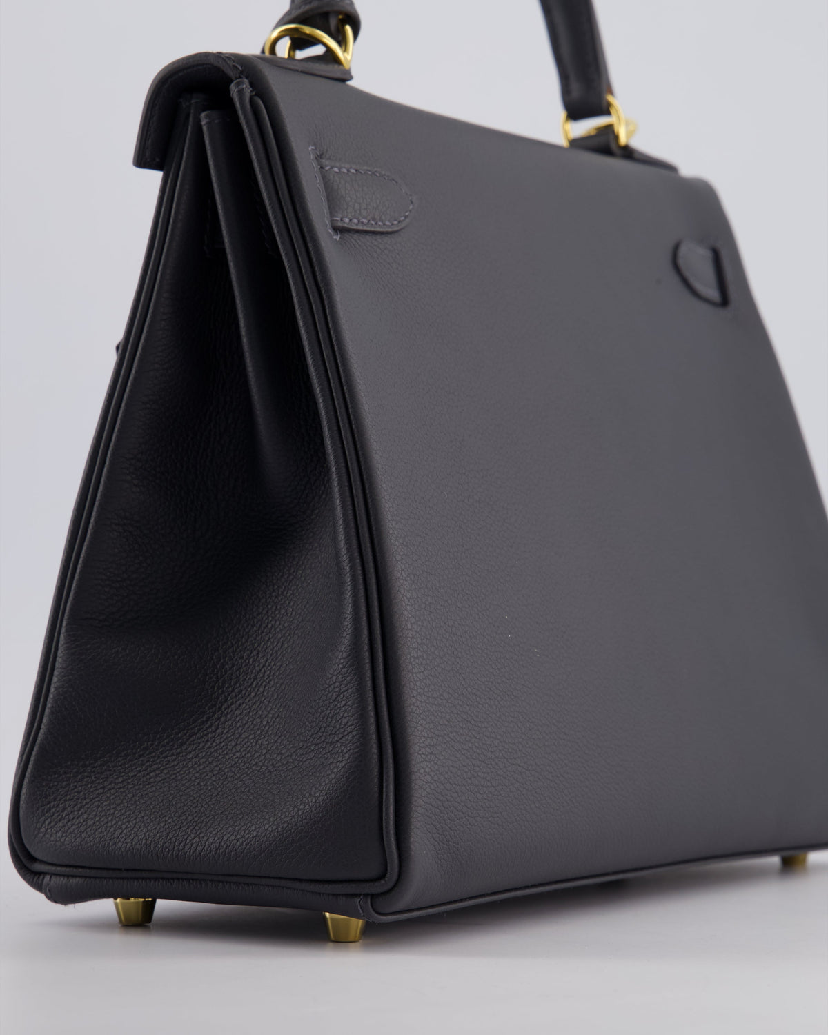 *RARE* Hermès Kelly 28cm Retourne Bag in Ardoise Evercolor Leather with Gold Hardware