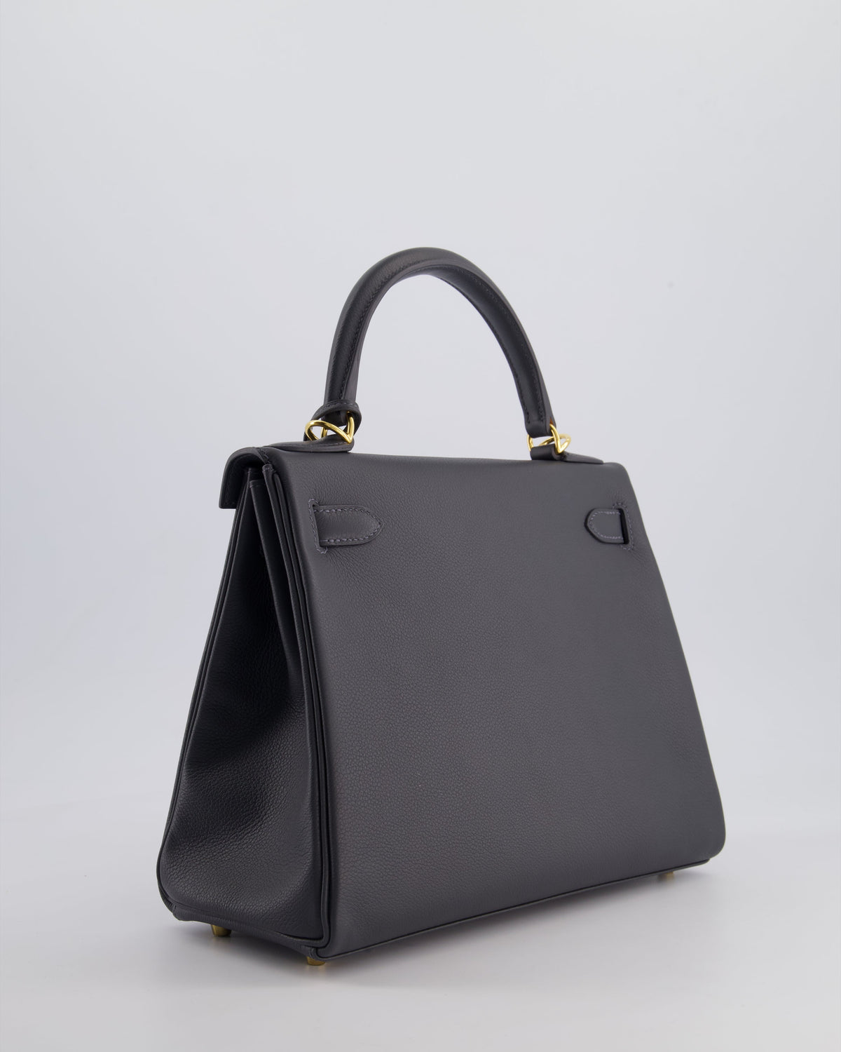 *RARE* Hermès Kelly 28cm Retourne Bag in Ardoise Evercolor Leather with Gold Hardware