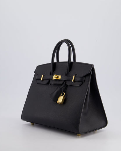 *HOLY GRAIL* Hermès Birkin 25cm Bag in Noir Epsom Leather with Gold Hardware