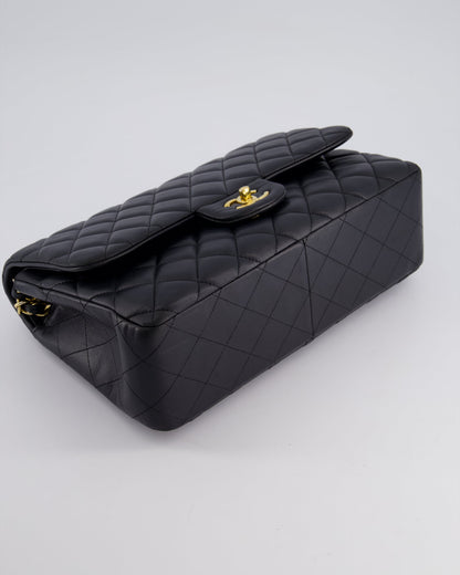 *FIRE PRICE* Chanel Black Jumbo Classic Double Flap Bag in Lambskin Leather with Gold Hardware