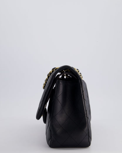 *FIRE PRICE* Chanel Black Jumbo Classic Double Flap Bag in Lambskin Leather with Gold Hardware