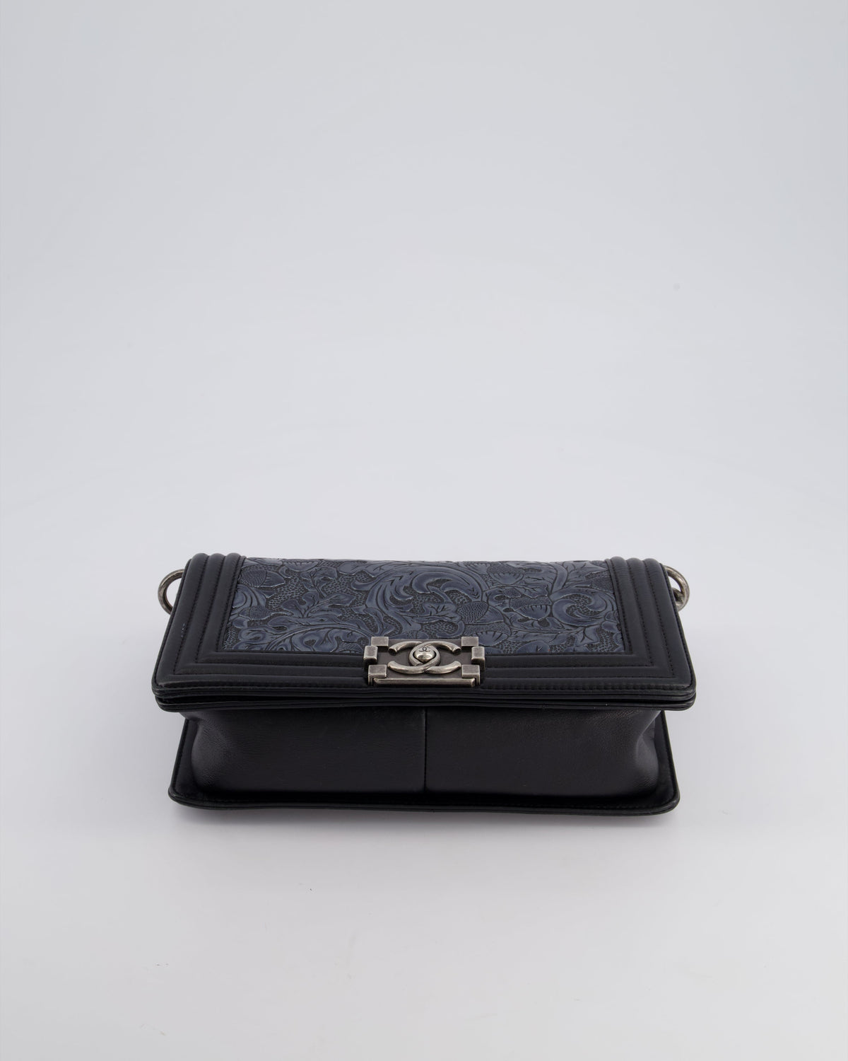 Chanel 2014 Paris/Dallas Cordoba Medium Lambskin Boy Bag with Ruthenium Hardware