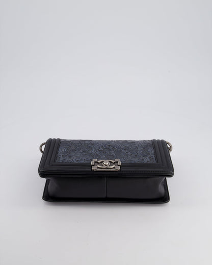 Chanel 2014 Paris/Dallas Cordoba Medium Lambskin Boy Bag with Ruthenium Hardware