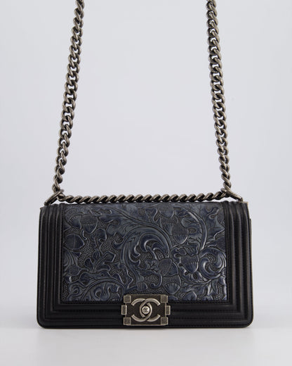 Chanel 2014 Paris/Dallas Cordoba Medium Lambskin Boy Bag with Ruthenium Hardware