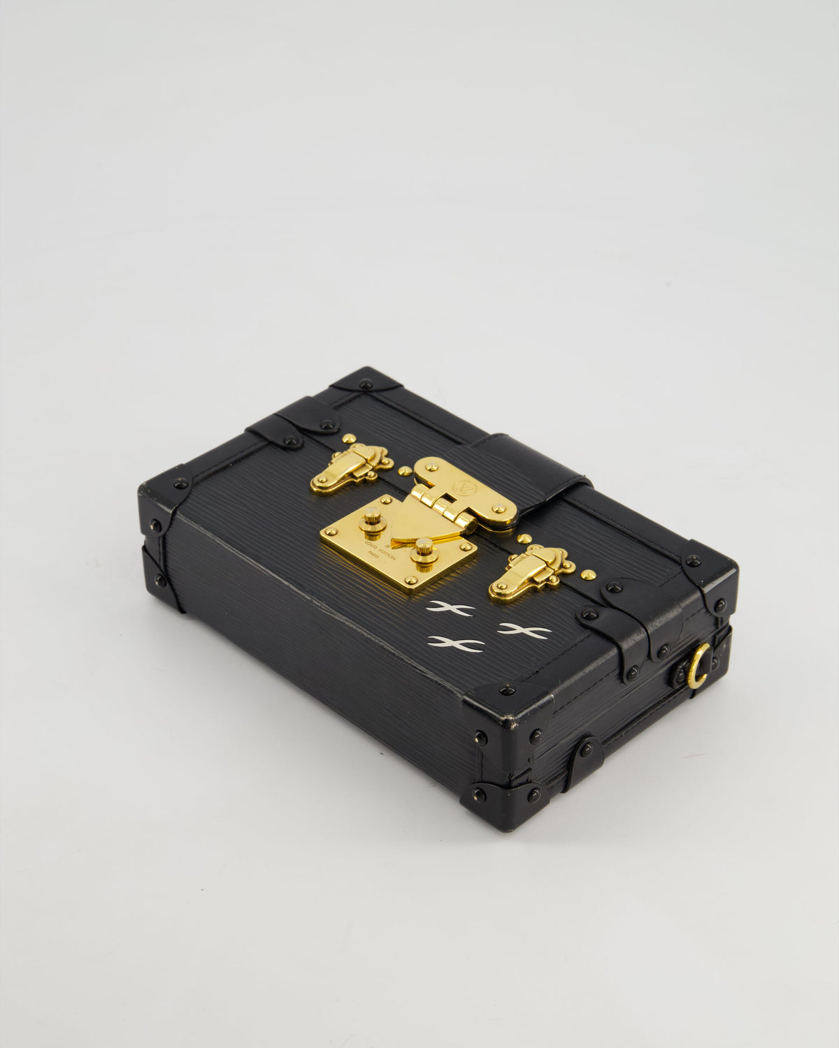 Louis Vuitton Black Petite Malle Bag in Epi Leather with Gold Hardware RRP £4,600