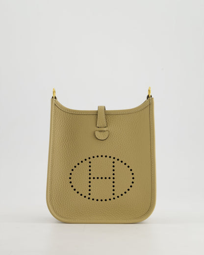 *HOT COLOUR* Hermès Mini Evelyne 16 Bag in Trench Clemence Leather with Gold Hardware