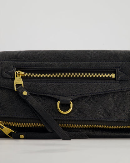 Louis Vuitton Navy Petillante Clutch Bag with Empreinte Leather and Gold Hardware
