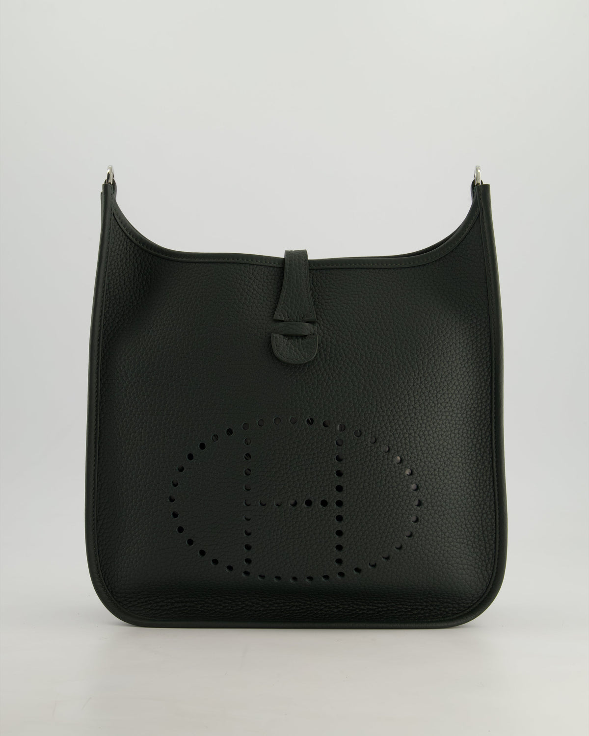 *HOT* Hermès Evelyne III 29cm Bag in Vert Mangrove Clemence Leather with Palladium Hardware