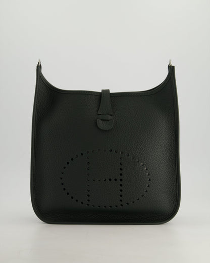 *HOT* Hermès Evelyne III 29cm Bag in Vert Mangrove Clemence Leather with Palladium Hardware