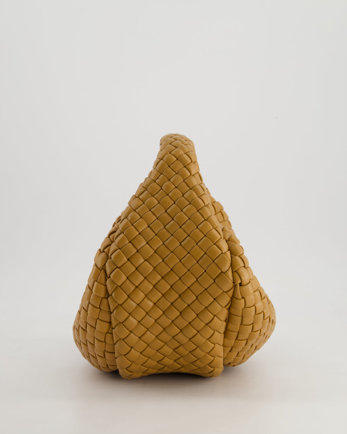 Bottega Veneta Padded Jodie Bag in Caramel Intrecciato Leather with Gold Hardware