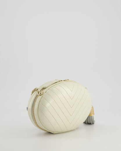 Chanel Cruise 2019 "La Pausa" Crossbody Bag with Champagne Gold Hardware and Tassel Detail