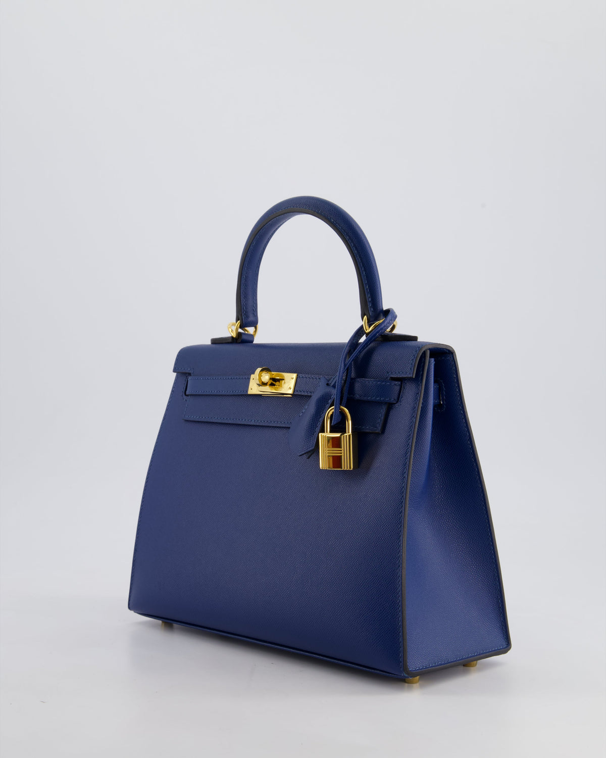 *FIRE PRICE* Hermès Kelly 25cm Sellier Bag in Deep Blue Madame Leather with Gold Hardware