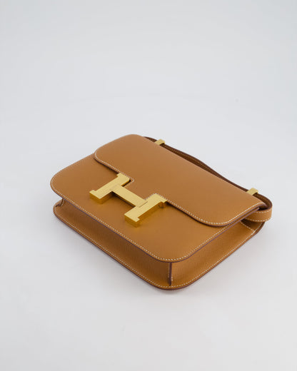 Hermès Constance III Miroir 24cm Bag in Gold Epsom Leather with Gold Hardware