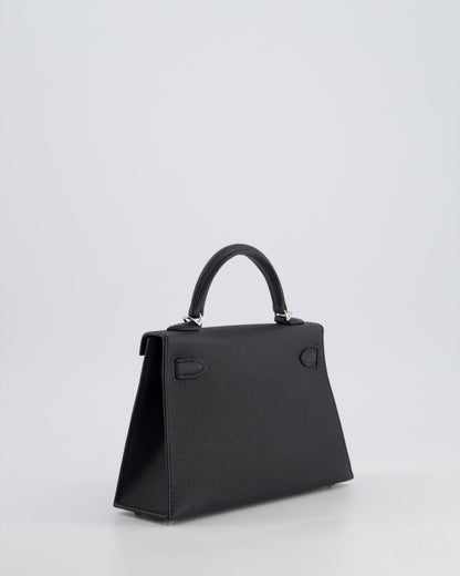 *SUPER RARE* Hermès Mini Kelly II 20cm Bag in Black Epsom Leather with Electrum Hardware