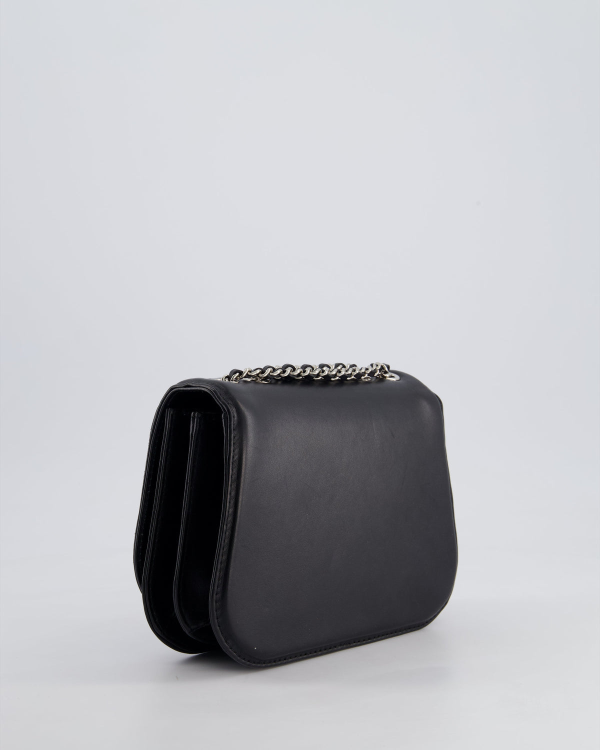 Chanel Braided Chic Flap Bag in Black Lambskin Leather with Silver Hardware