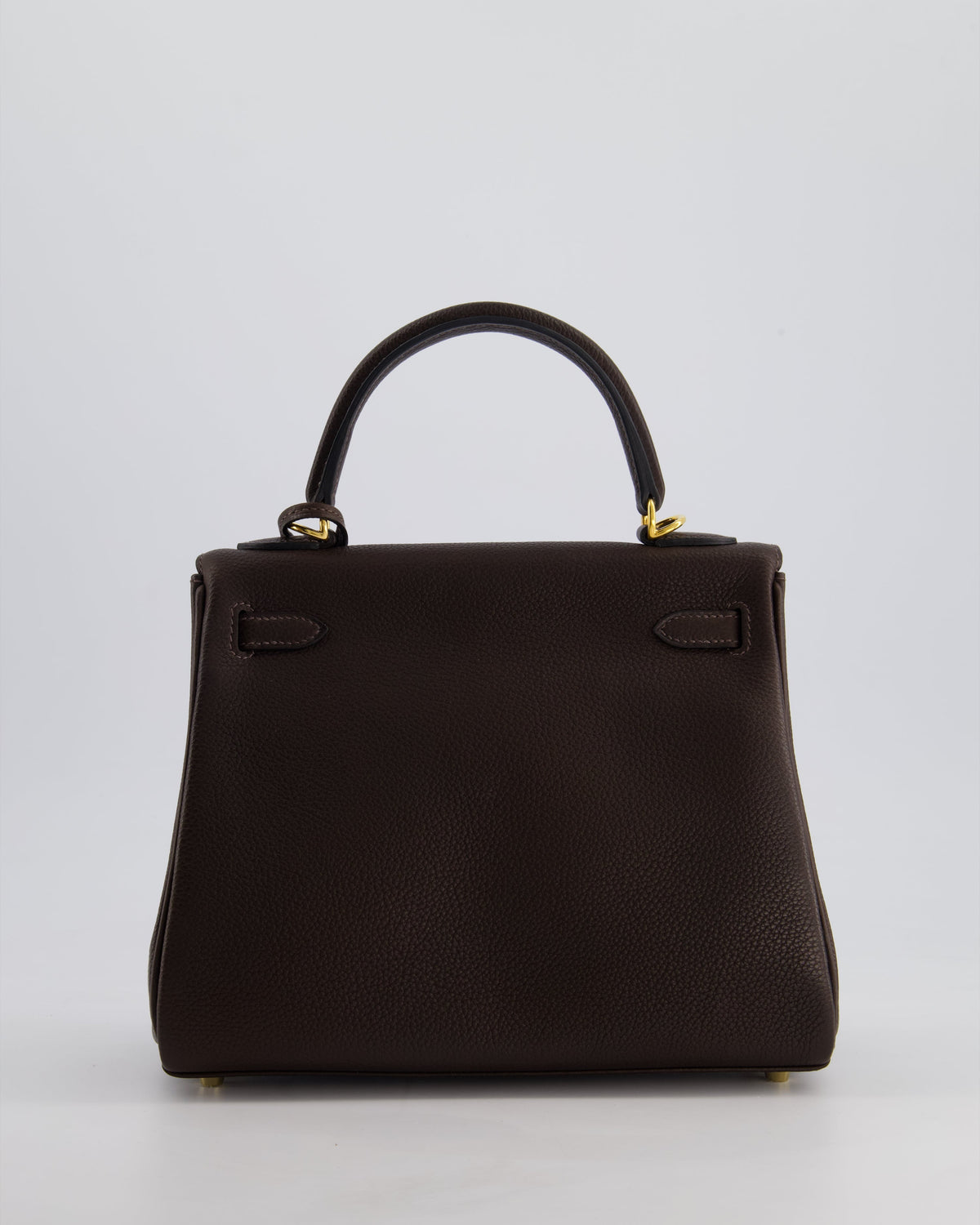 *SUPER RARE* Hermès Kelly Bag 25cm Retourne in Ebene Barenia Faubourg Leather with Gold Hardware