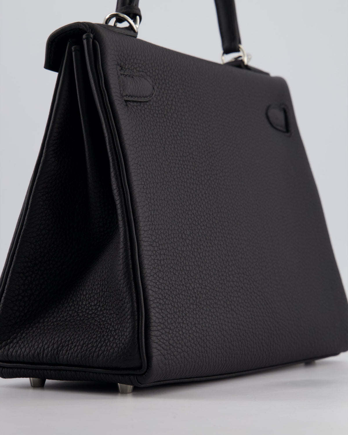 Hermès Kelly 28cm Retourne Bag in Black Togo Leather with Palladium Hardware