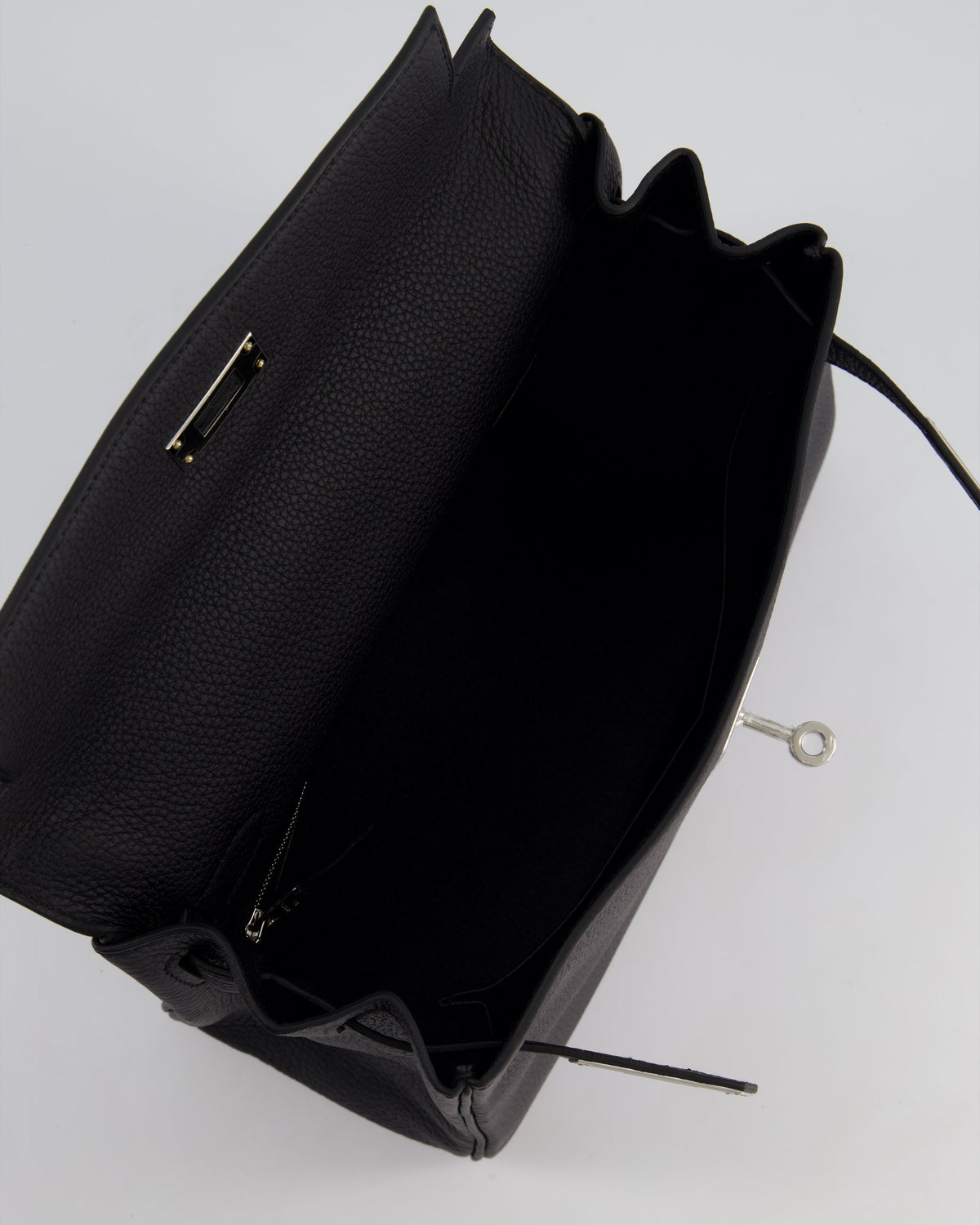 Hermès Kelly 28cm Retourne Bag in Black Togo Leather with Palladium Hardware