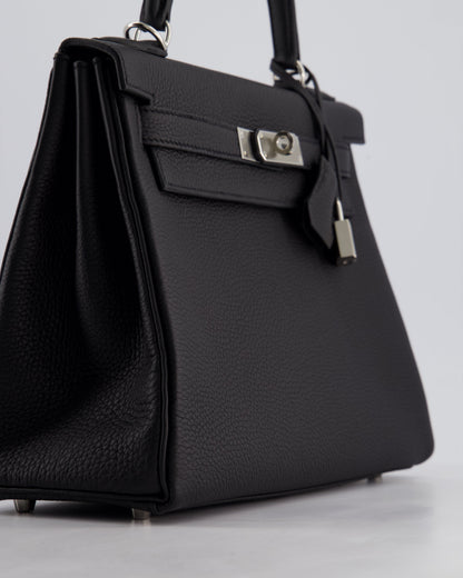 Hermès Kelly 28cm Retourne Bag in Black Togo Leather with Palladium Hardware