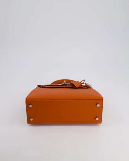 Hermès Kelly 25cm Sellier Bag in Terre Battue Epsom Leather with Palladium Hardware