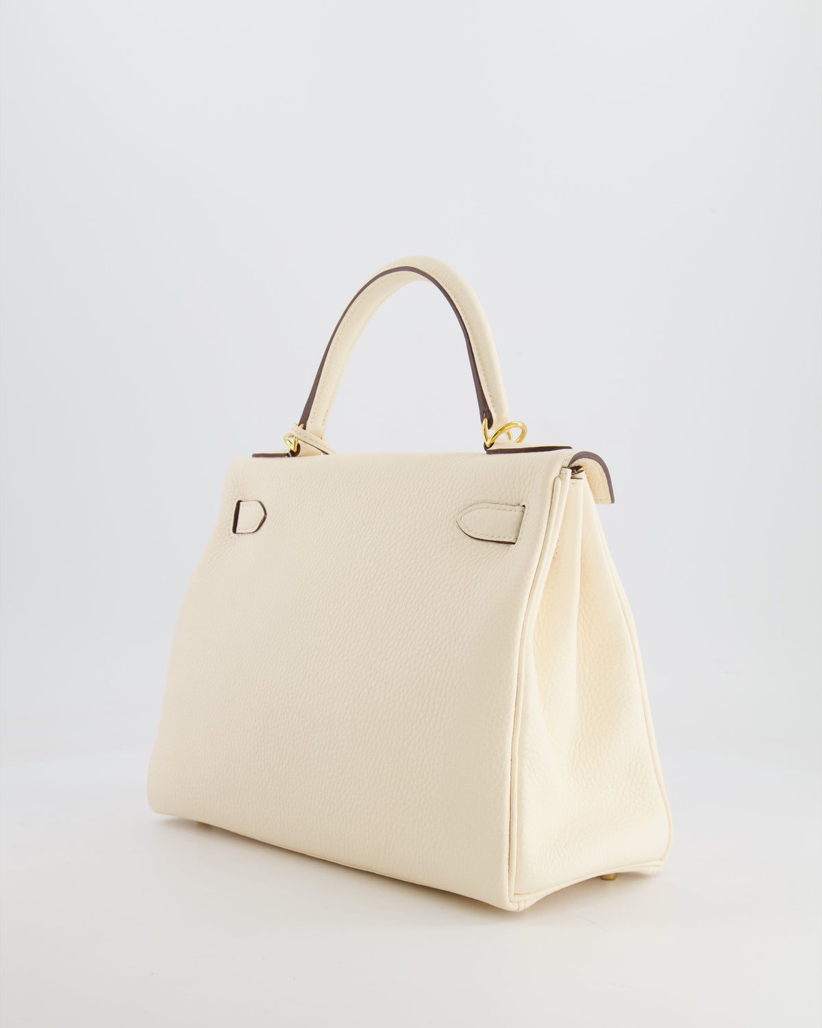 Hermès Kelly 28cm Retourne Bag in Nata Clemence Leather with Gold Hardware