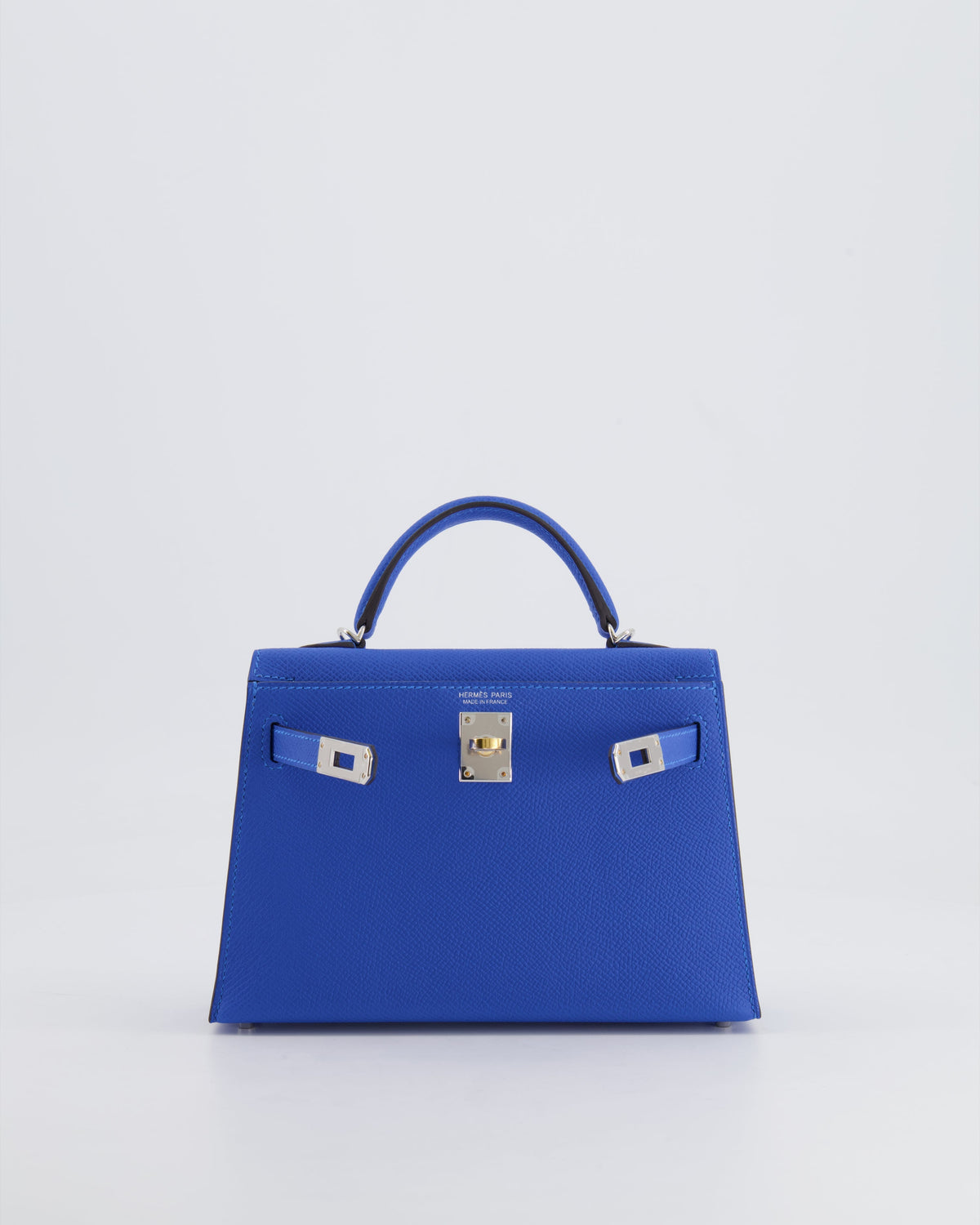 Hermès Mini Kelly II 20cm Bag in Bleu Hydra Epsom Leather with Electrum Hardware