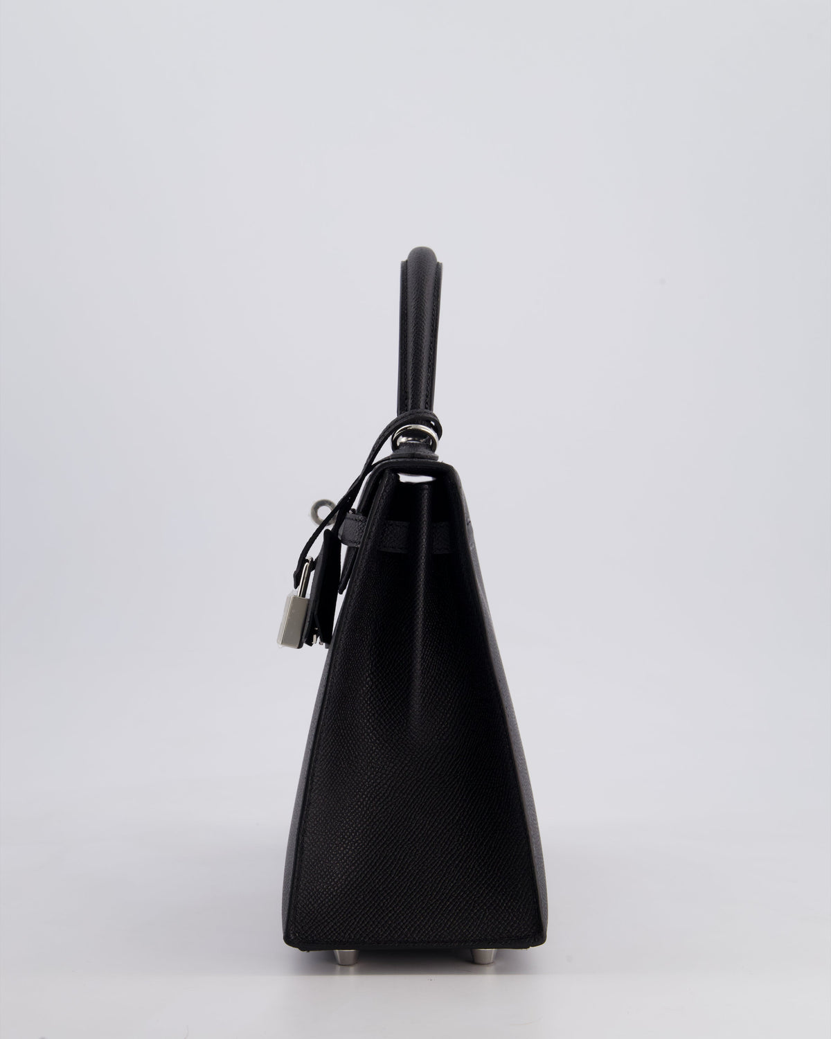 Hermès Kelly Bag Sellier 25cm in Noir Epsom Leather with Palladium Hardware