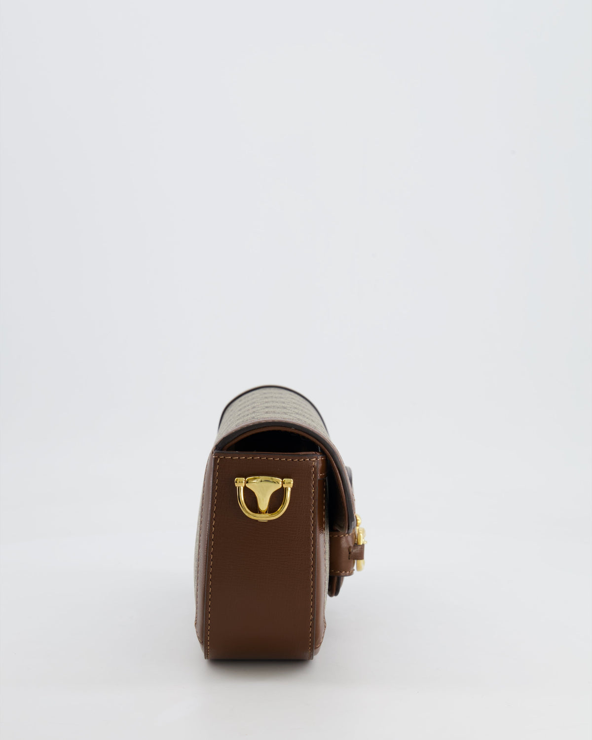 Gucci Beige and Brown Leather Horsebit 1955 Small Shoulder Bag with Gold Hardware RRP £2,130