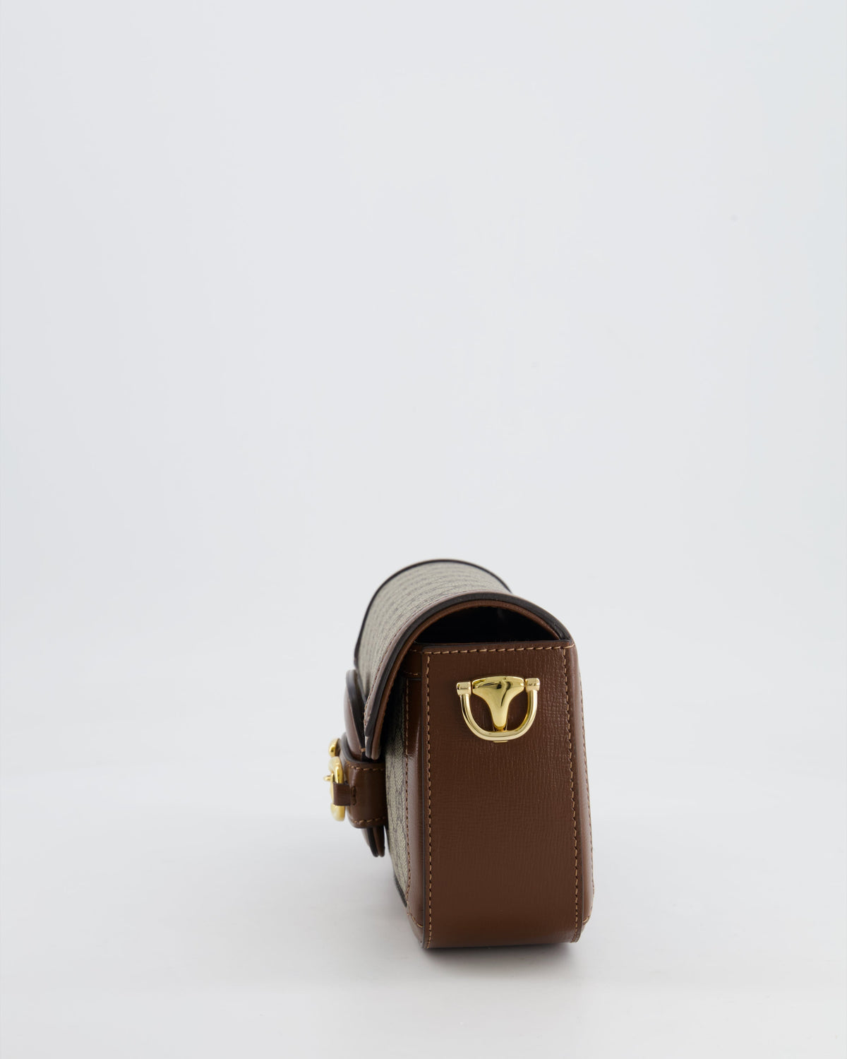 Gucci Beige and Brown Leather Horsebit 1955 Small Shoulder Bag with Gold Hardware RRP £2,130