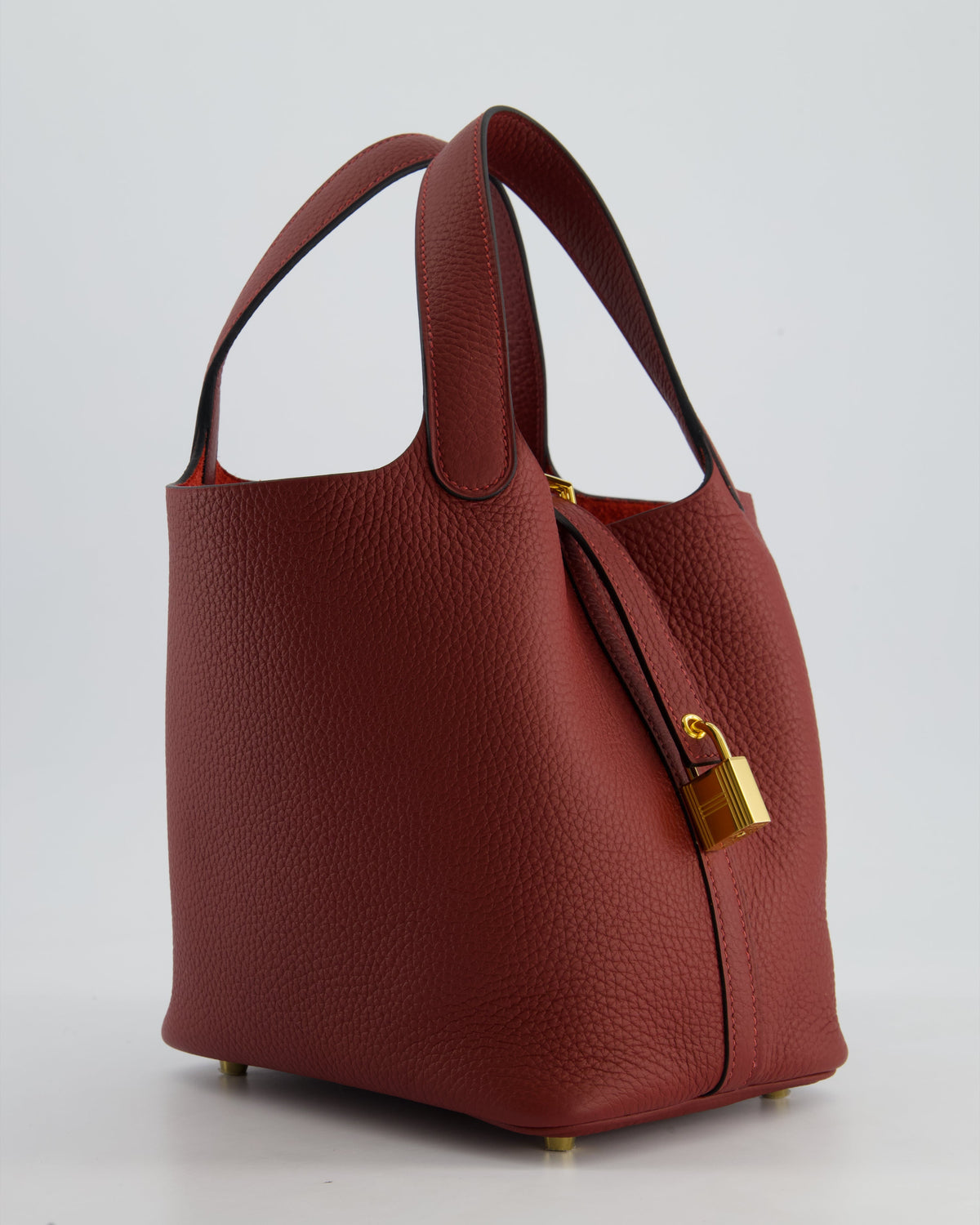 *HOT & RARE* Hermès Picotin Lock Bag 18cm in Rouge H Clemence Leather with Gold Hardware