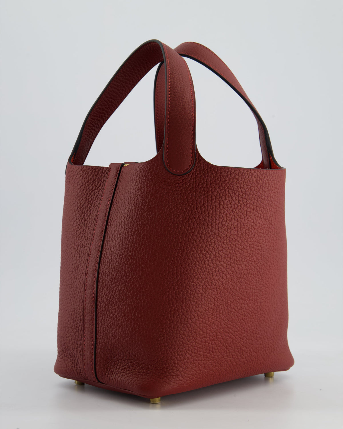 *HOT & RARE* Hermès Picotin Lock Bag 18cm in Rouge H Clemence Leather with Gold Hardware