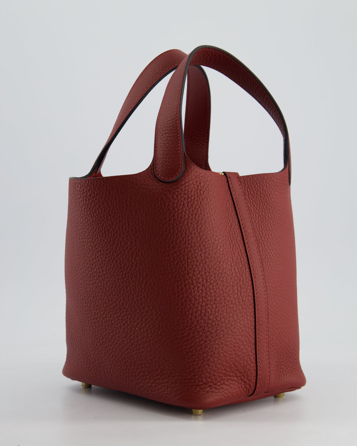 *HOT & RARE* Hermès Picotin Lock Bag 18cm in Rouge H Clemence Leather with Gold Hardware
