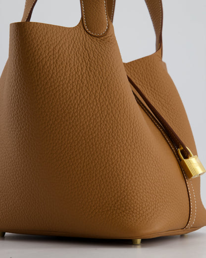 *RARE* Hermès Picotin Lock Bag 22cm in Gold Clemence Leather with Gold Hardware