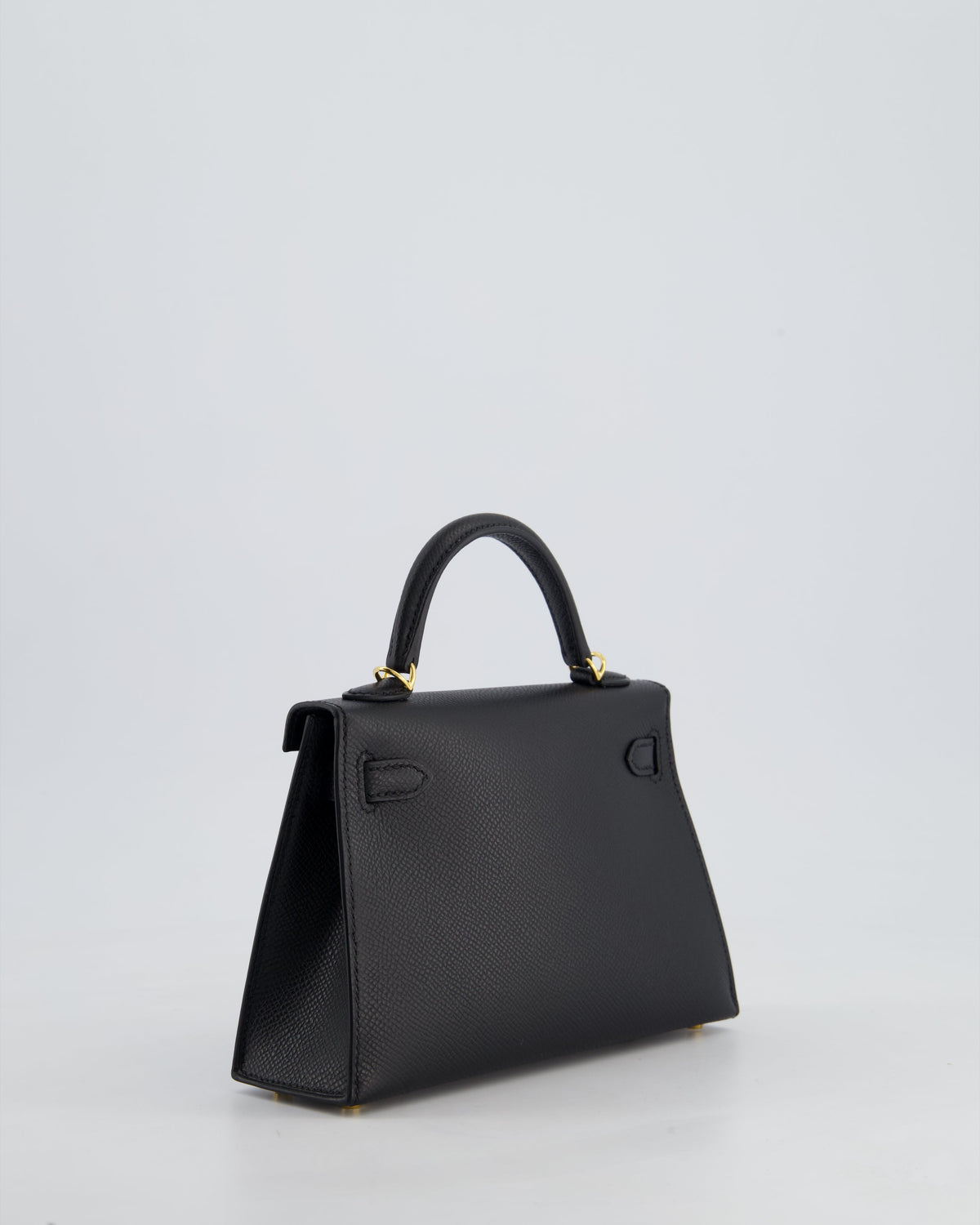 *HOT* Hermès Mini Kelly II 20cm Bag In Noir Epsom Leather with Gold Hardware