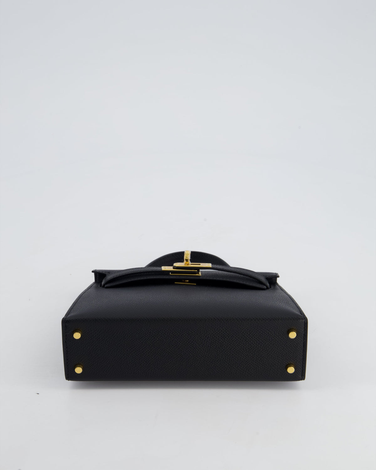 *HOT* Hermès Mini Kelly II 20cm Bag In Noir Epsom Leather with Gold Hardware
