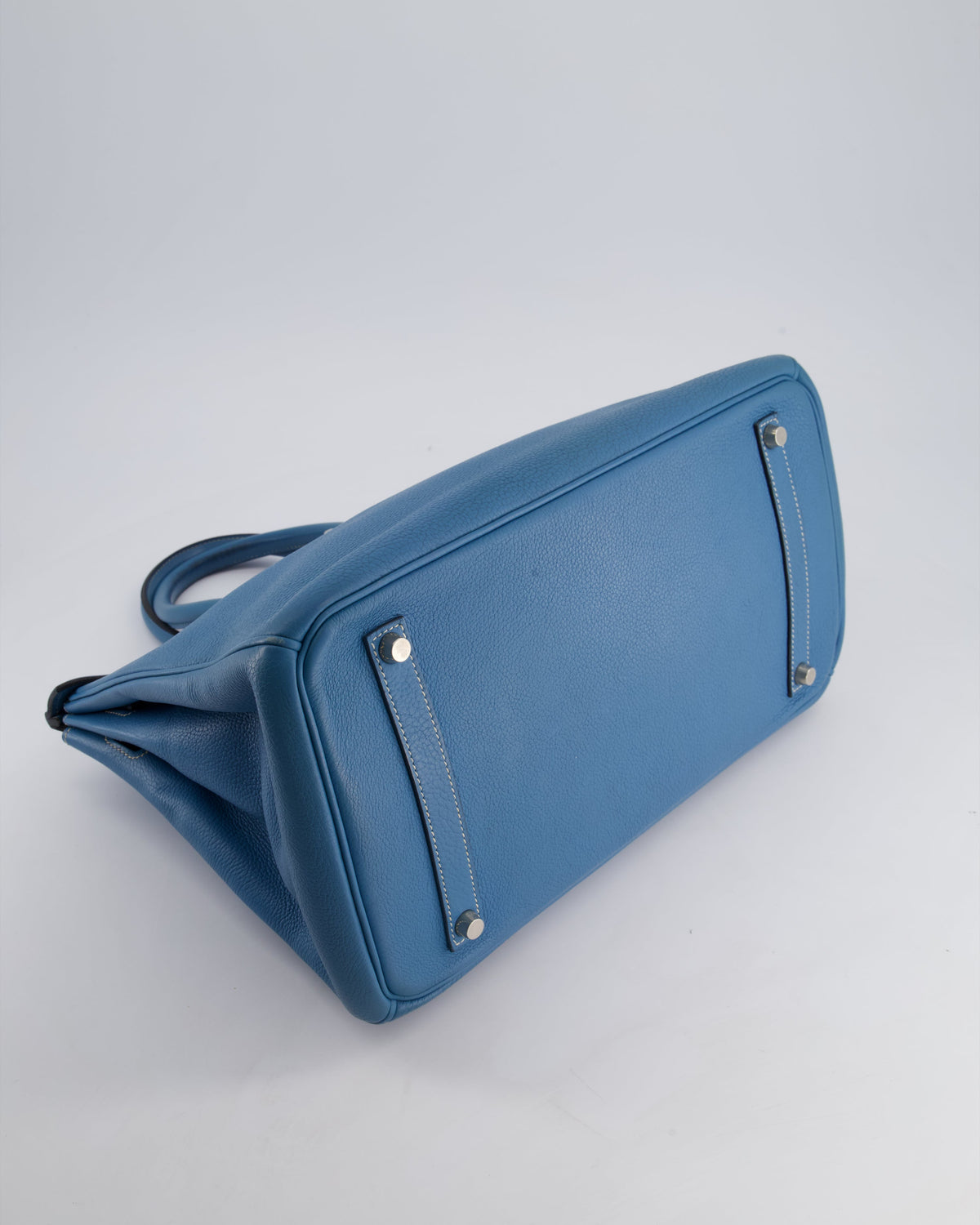 *HOT* Hermès Birkin 35cm Bag in Blue Jean Togo Leather with Palladium Hardware