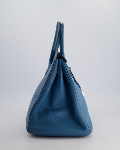 *HOT* Hermès Birkin 35cm Bag in Blue Jean Togo Leather with Palladium Hardware