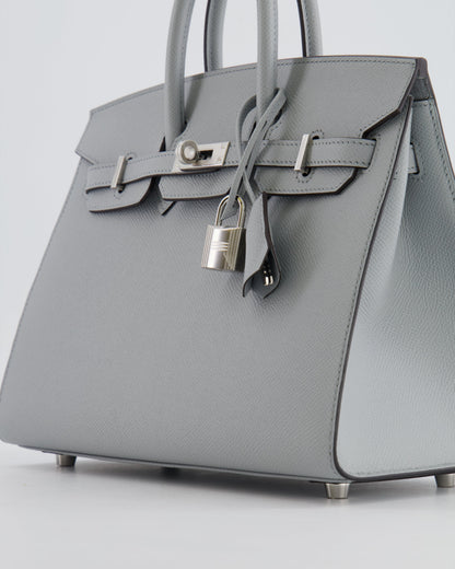 *RARE* Hermès Birkin Sellier 25cm Bag in Bleu Glacier Epsom Leather with Palladium Hardware