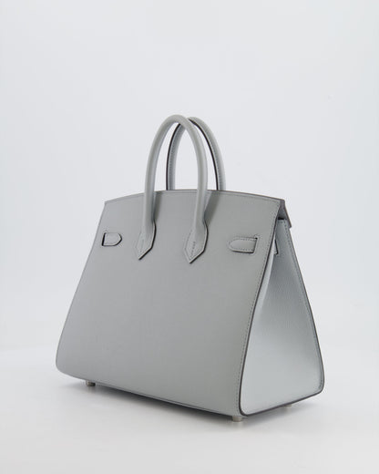 *RARE* Hermès Birkin Sellier 25cm Bag in Bleu Glacier Epsom Leather with Palladium Hardware