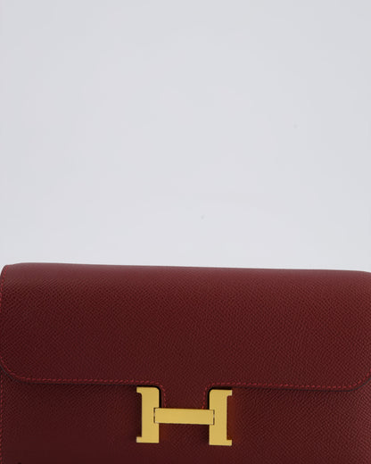 *HOT* Hermès Constance To Go Bag in Rouge H Epsom Leather with Gold Hardware