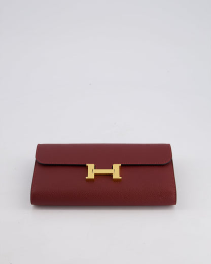 *HOT* Hermès Constance To Go Bag in Rouge H Epsom Leather with Gold Hardware