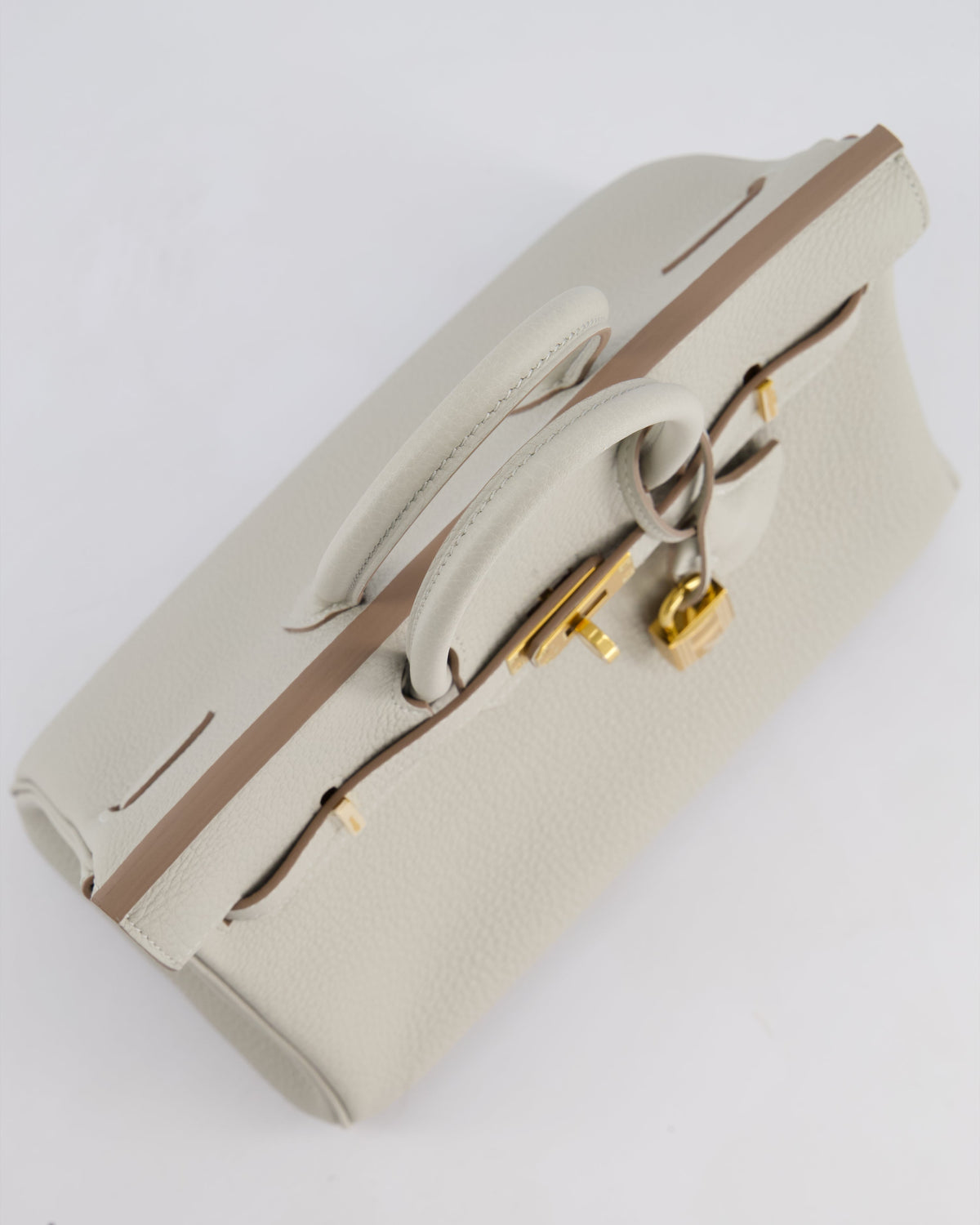 Hermès Birkin 25cm Retourne Bag in Gris Perle Togo Leather with Gold Hardware